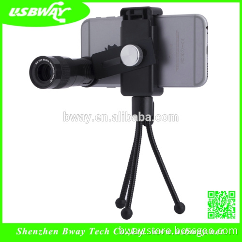 Universal 4 in1 Clip-On Fisheye Lens Wide Angle Macro Lens,9X telephoto lens for smart phones